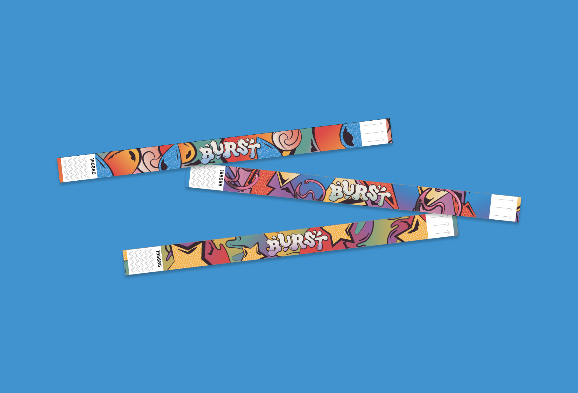 Cassie VP Burst Music Fest Branding Wristbands