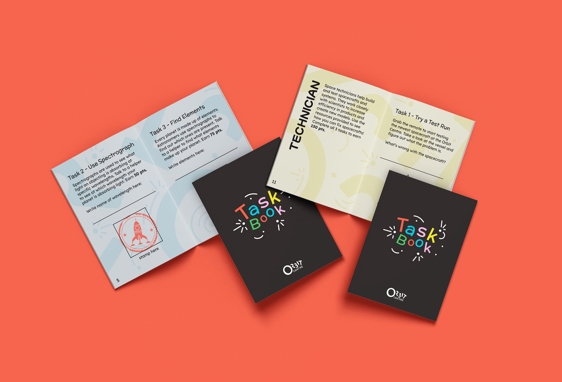 Cassie VP Orbit Centre Task Book Branding Project